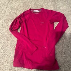 Columbia Omni-Heat Crew Neck Pink Performance Top